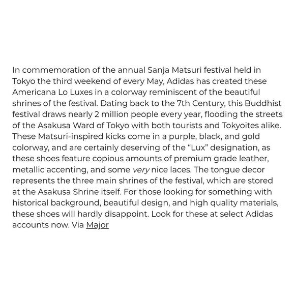 Size 9.5M - Adidas Americana Lo Lux Flavors of the World Sanja Matsuri - 915322 - Picture 12 of 13